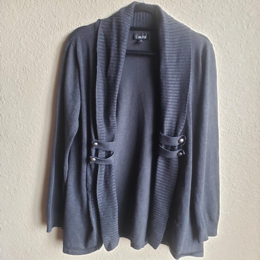 Alyx Charcoal Open Front Sweater